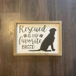 Rescued is my favorite breed wall art black lab Labrador